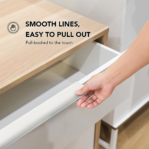 Ravinte Silver Finger Edge Pulls Drawer Edge Pulls 300mm/11.8 inch 6 Pack - size: 8.8" Hole Center,11.8" Overall Length