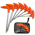 Hex Key Set T-Handle Long, 7-Piece Metric(2.5mm-10mm) Allen Wrench Set with Storage bag, CR-V Steel Hexagonal Tool Kit- Maintenance and Repair Tools, Orange