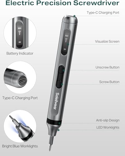 Mini Electric Screwdriver Set, 52-in-1 Precision Screwdriver Repair Kit