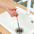 1pc Drain Clog Remover Tool, 22.24" Hair Catcher Shower Drain Cleaner, Sink Snake for Kitchen & Bathroom Tub Cleaning, Flexible Metal & Plastic Plumbing Accessory