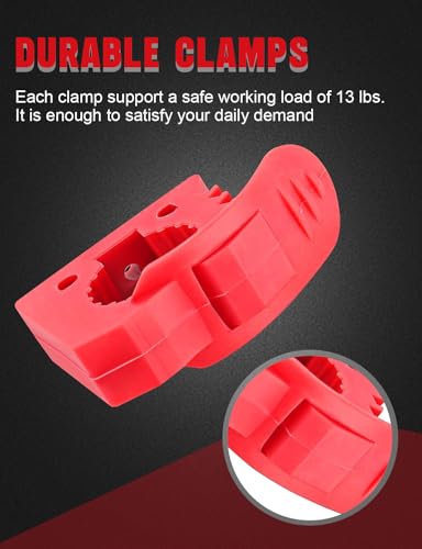 7 PCS Quick-release Shovel Holder Clamp Mount Bracket Red - size: 7 Pack Red