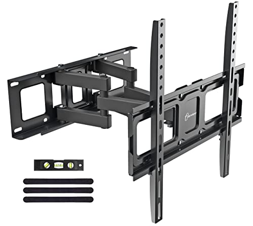 Dual Articulating Arms TV Wall Mount Bracket fits to Most 26”-70” inch LED,LCD,OLED Flat Panel TVs, Tilt Full Motion Swivel 14.1" Extension, Max VESA 400X400mm,80lbs,Fits 12/16" Wood Stud by EVERVIEW