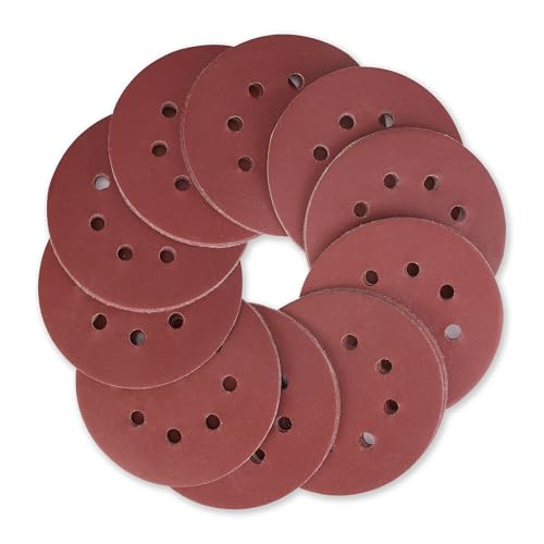 WORKPRO Sanding Discs, 5-Inch 60 Grit 8-Hole Hook and Loop, 150 Pack - style: 150PCS 5 Inch 60 Grit