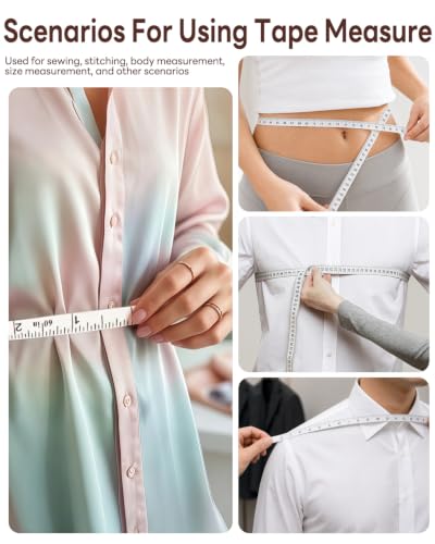 Maicican Retractable Tape Measure, Pink Leather Sewing Measuring Tape, J - color: Tape Measure-Pink J