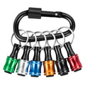 FACAINCXS 1/4 Bit Holder Keychain 6pc, 1/4 inch Hex Shank Bit Holders, Quick Release Bit Holder For Nut Driver, Screwdriver & Drill Bits w/Key Chain Carabiner - color: 6pcs-b-sct