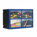 Northsky 4-Drawer Small Parts Cabinet, Stackable, Clear, 14.17 × 7.09 × 9.45 in 4 * Clear - size: 4 Drawer