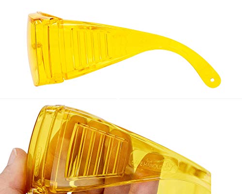 SAFE HANDLER Diamont Vented Over Glasses Safety Glasses - color: Amber
