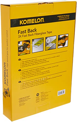 Komelon 8811 Fast Back Open Reel Long Tape Measure with Double Nylon Coated Fiberglass Blade 100-Feet by 1/2-Inch, Yellow,White - size: 30.5 m, style: FASTBACK FIBERGLASS - 100FT
