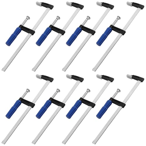 8 Pack 12 Inch Bar Clamps, F Steel Bar Clamps with Pad Protector for Welding, Woodworking and DIY Project - size: 8 Pack 12 Inch