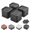 EclatBain Adjustable Bed Risers 3&4.3&5.3 Inch, 4000 lbs, 4 Pack Black - color: Square-4 Pack-black, size: 2 Layer(3inch)