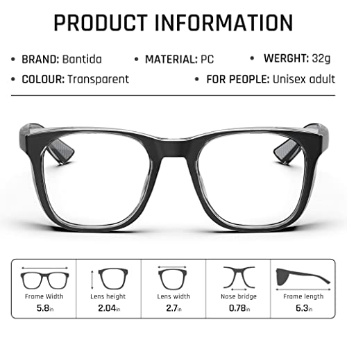 Safety Glasses Anti-Fog Eye Protection Blue Light Blocking Glasses for Women Men - color: Black&grey