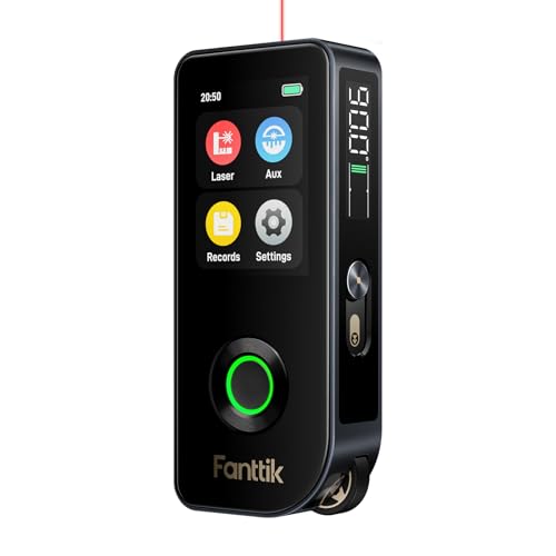 Fanttik A11 Ultra 3-in-1 Digital Laser Measure with Wheel Roller and Screen | 197Ft Digital Laser Measuring Tool, Touch Screen, Side LCD, 3-Axis Digital Level, Rechargeable for Home DIY & Indoor Projects