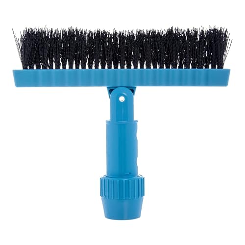 Carlisle Food Service Products Grout Line Brush with Swivel Head and Nylon Bristles for Cleaning Corners and Tile in Bathroom and Kitchen, 7.5", 1 Count, Black