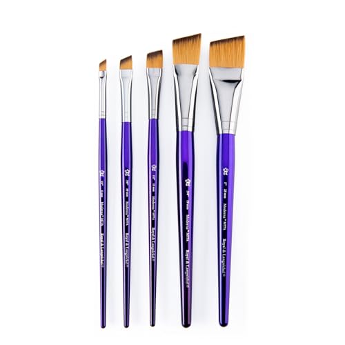 Royal & Langnickel Moderna Angular Brush Set for All Painting Mediums, 5pc - style: Angular