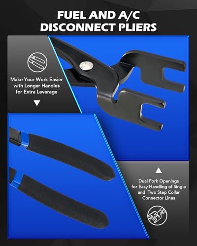 OMT 26Pc Quick Disconnect Tool Kit, Auto Fuel AC & Transmission Lines - color: Blue