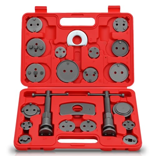 GOOACC 22pc Disc Brake Caliper Compression Tool Set Piston Reset Press Red - color: 22pc Brake Caliper Red