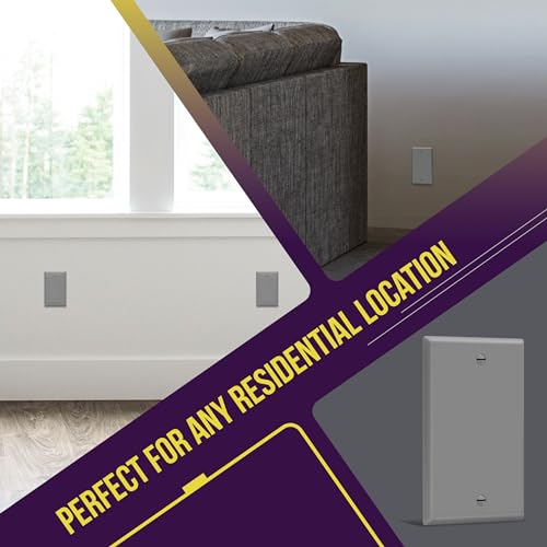 ENERLITES 10 Pack Blank Wall Plate, No Device Outlet Cover, 1-Gang, Gray - color: Gray, size: Standard Size