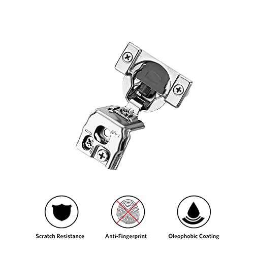 Ravinte 1-1/2 Inch Overlay Soft Close Hinge Kitchen Cabinet Hinges 60 Pack | 30 Pairs， Stainless Steel, Satin Nickel, Cabinet Hardware, Face Frame Fit, Adjustable For Kitchen, Cupboard, Furniture Doors - size: 1-1/2 inch Overlay
