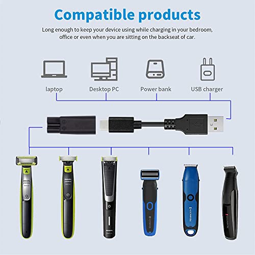 6pcs/Set USB-C Female to 2Pin DC 5V Power Charge Adater for Electric Hair Clipper Beard Trimmers Shavers Beauty Instruments - style: 1.8mm+2.35mm