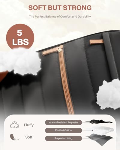 Rolling Puffer Backpack for Women, Travel Backpack with Wheels, 16 Inch Wheeled Laptop Backpck, Dual-Opening Design Overnight College Underseat Carry on Luggage, Roller Business Work Bag, Black Brown - color: Black Brown