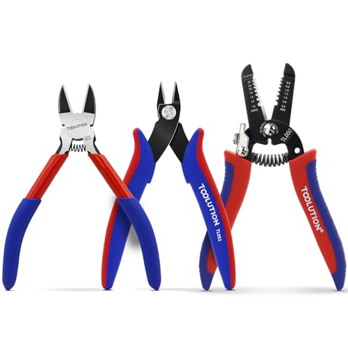 3-Piece Electrician's Pliers Set Professional Wire Stripping Tool - color: Wire Cutter+flush Cutter+wire Stripper