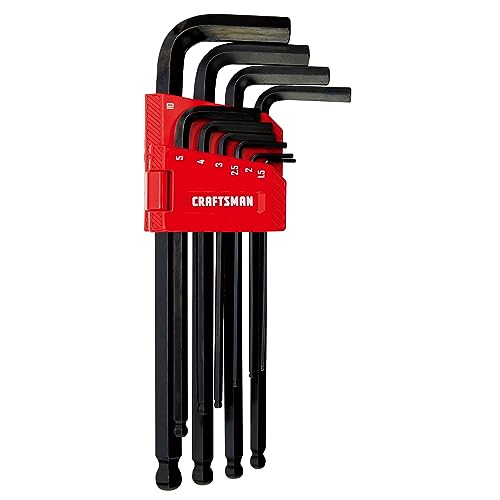 CRAFTSMAN Hex Key Allen Wrench Set with Ball-End, MM, 10 Piece (CMHT26029)