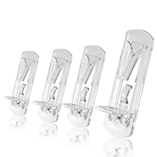 10pcs Locking Shelf Pins – 5mm Cabinet Shelf Pegs, Clear Plastic Shelf Clips for 5/8" Thick Board - size: 5mm Pins, Fit 5/8" Thick Boards
