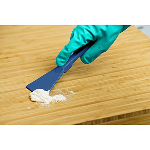 SPARTA Polypropylene Scraper Tool Food Safe Scraper for Removing Caked-On Residue in Commercial Kitchens, Plastic, 7.82 x 3 Inches, Blue - color: Blue