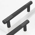 12 Pack 3 3/4 Inch 96 mm Black Knurled Cabinet Handles Cabinet Pulls Aluminum Handles Pulls Oxidation Finish with Diamond Pattern 5" Length (3.75" Hole Center) - color: Black, size: 3 3/4 Inch