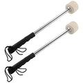 Jiozermi 2 Pcs Drum Mallet, Beige White, 13.8 Inches - color: Beige White