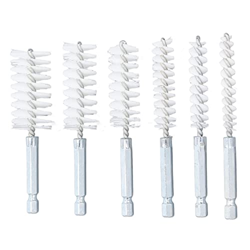 6Pcs Nylon Bore Brush Set, Drill Brush Attachments for Cleaning
