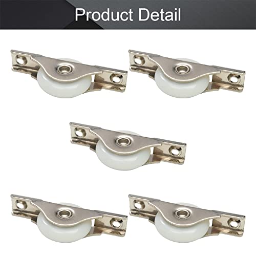 MroMax 5Pcs Screen Door Rollers 29mm/1.14" Dia White Sliding Wheel Electroplating Sliding Wheel with Stainless Steel Shell for Garage Screen Door - color: 5 piece white wheel