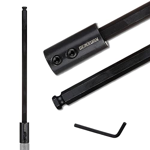 GEINXURN Tools Hole Saw Extension Chuck, 12-Inch x 1/2-Inch Hex Shank Reducing Locking Impact Extension - size: GEC012HS