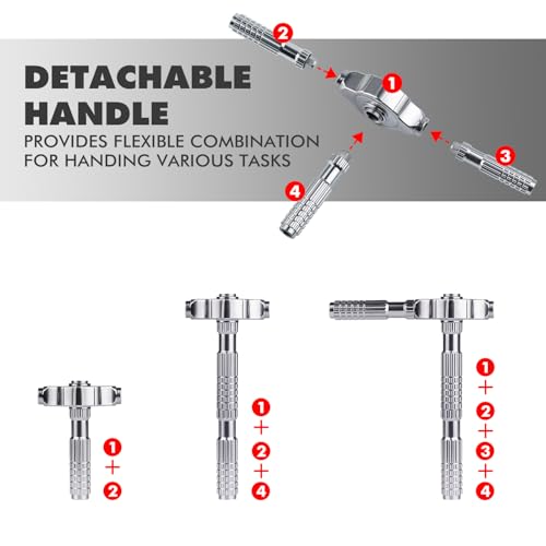 VMAN Ratchet Screwdriver Set, magnetic Screwdriver sets, S2 Steel Bits, DIY Combination Flexible Shaft, Suitable for Furniture Assembly, Precision Electrical Appliance Repair, Bicycle Tools