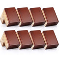 Geelin 4 Pack Wooden Furniture Risers 3 Inch High L‑Shaped Bed Risers with Metal Screws and Anti-Slip Pads Furniture Legs Couch Legs Replacement Sofa Feet for Coffee Table Bed Dresser (Brown) - color: Brown, size: 3 Inch