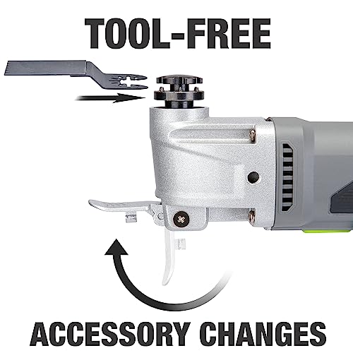Genesis Oscillating Tool 3.5 Amp Oscillating Multi Tool with 3.7° Oscillation Angle, 6 Variable-Speeds with 16-Piece Accessory Set, Storage Box, Carrying Bag, and 2 Year Warranty (GMT35T) - size: 3.5 Amp Tool-less Blade Change