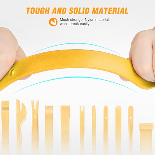 GOOACC 13PCS Nylon Trim Removal Tool Set - color: Yellow, size: 13Pcs