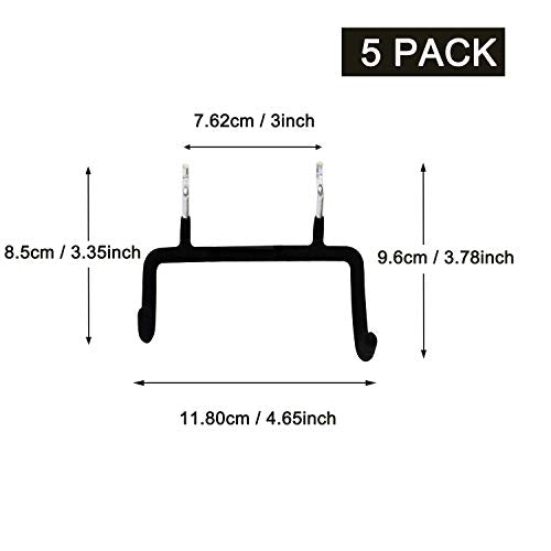 5PCS Pegboard Drill Holder with Double Hooks and Accessories Bag for Power Tools