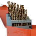 Luckyway 1/16"-1/2" M35 Cobalt Drill Bits (29 Pcs), Jobber Length Twist Drill Bit Set for Hard Metal, Stainless Steel, Cast Iron, Wood and Plastic, with Storage Case - style: 29 PACK SET