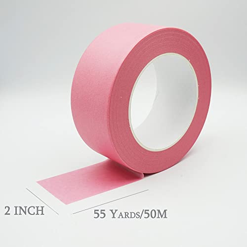 2 Inch Masking Tape Pink Painters Tape, 2 inch x 55 Yards - color: Pink, size: 2 inch x 55 yards