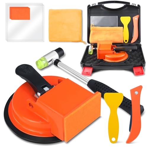 Floor Gap Fixer Tool Kit, Suction Cup Plank Grabber Floor Fix Pro with Rubber Mallet, Heavy Duty for Rigid Floating Laminate SPC LVT Vinyl Plank Flooring Gap Repair