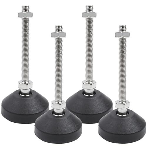 M8 Leveling Feet 880 Lb Capacity, 4 Inches Height - 2 Inches Base, 4Pcs - color: Black, size: D50xM8xH80mm