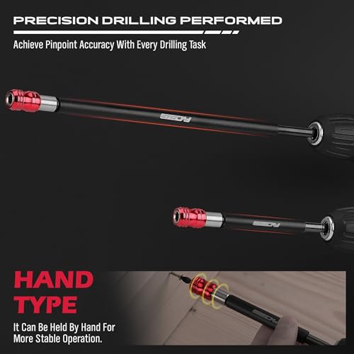 Magnetic Screwdriver Bit Holder Set: 2-Piece 1/4 Inch Hex Shank Quick Release Extension Adapter | Super Straight Durable CR-V Steel | Universal Fit for Impact Driver Bits | 6", 12" Long - style: 6|12inch-2PCS