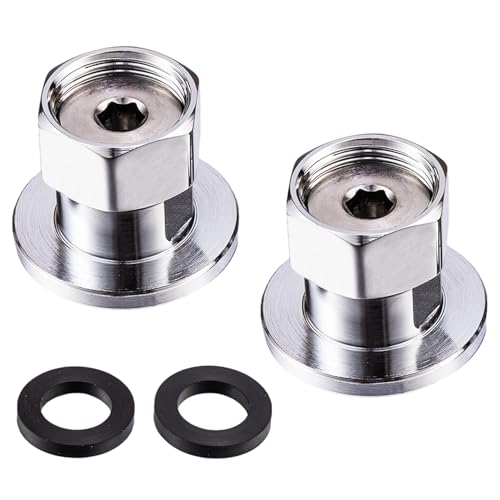 2 Pack Brass Coupling Flanges for 8" Center Wall Mount Faucet Installation