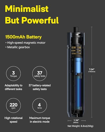 HOTO 25-Piece Upgraded Electric Screwdriver Kit, Cordless Screwdriver