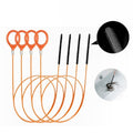 35 Inch Drain Snake Hair Clog Remover Tool, Long Flexible Anti-Break Steel Plumbing Snake, for Bathroom Sink, Shower, Tub, Pipe Drain (4 Pack)