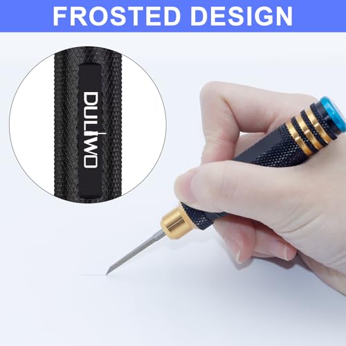 Model Scriber Chisel 7 Blades (0.1/0.2/0.4/0.6/0.8/1.0/2.0mm) - color: Black