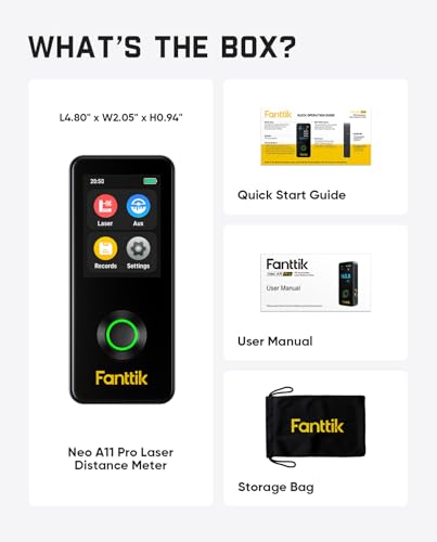 Fanttik Neo A11 Pro Laser Measure, Touch Screen, Angle Sensor, Bubble Level