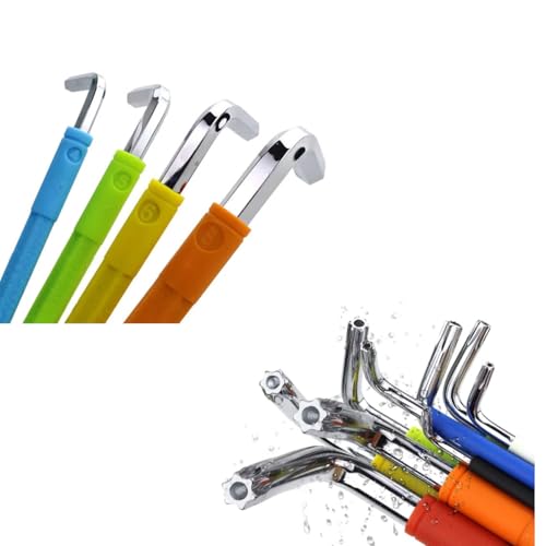 Hex Key Set, 9PCS Metric Allen Key Set, 1.5-10MM, Anti-Slip Long Ball End Hex Wrench Set Color Coding Hex Key Set (Double-headed plum blossom, Long style) - color: Double-headed Plum Blossom, size: Long style