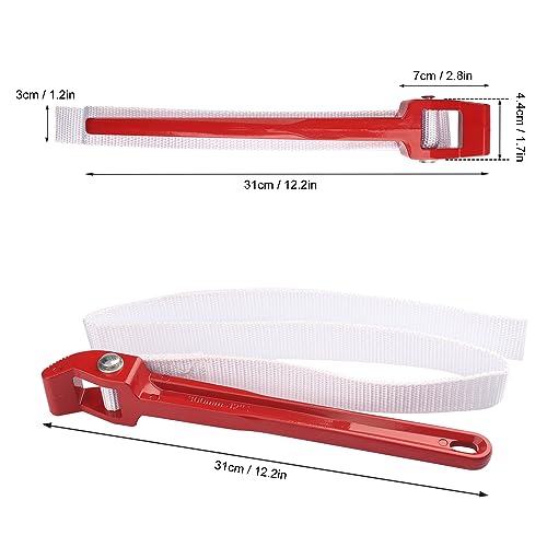 3 PCS 12 Inch Multi-Purpose Strap Wrench, Adjustable Nylon Pipe Opener, Double Layered Thickened Strap for Oil Filter